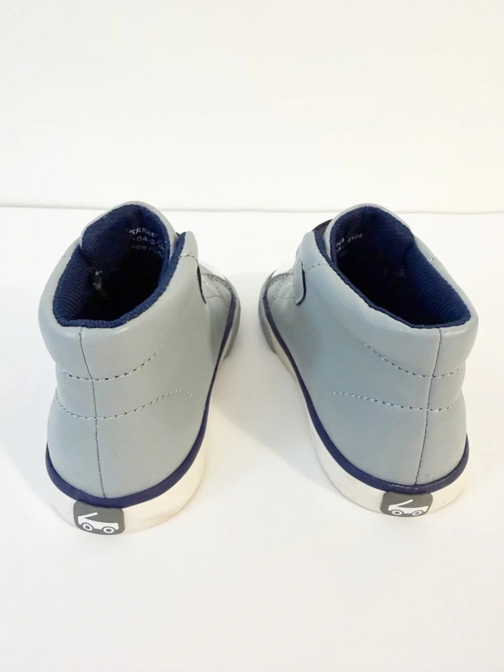See Kai Run Stevie Gray Leather High Top Sneakers Shoes Kids Size 7